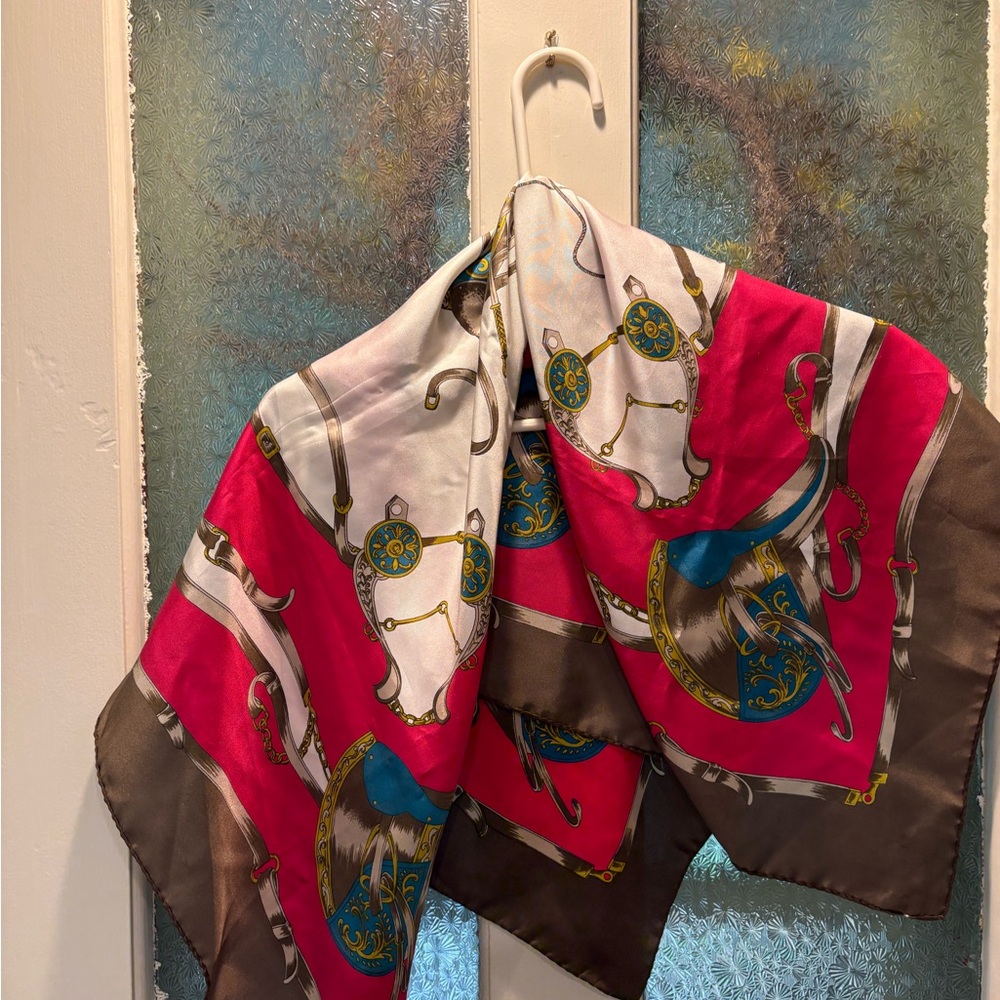 Vintage Carven Paris 100% silk scarf